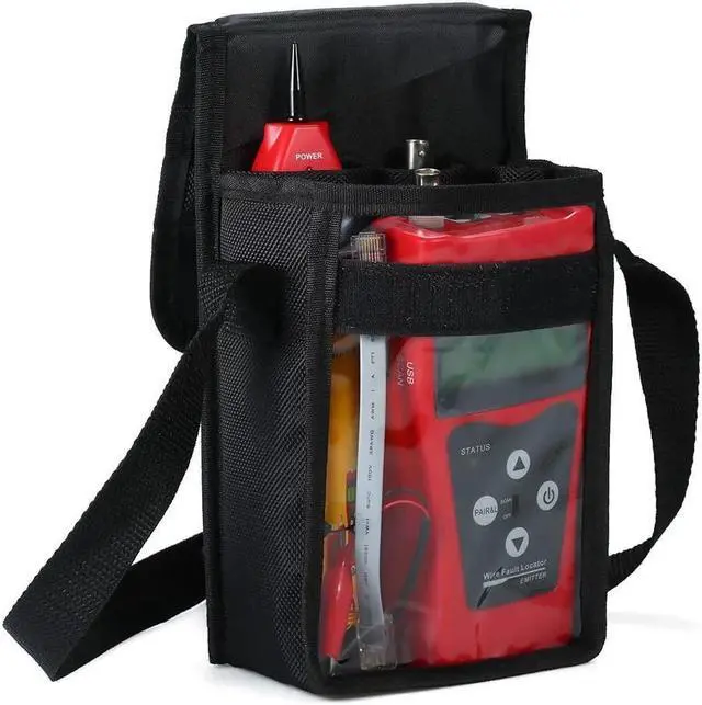 Alt view image 3 of 7 - Multi-functional LCD Network Cable Tester High Precision Line Finder Coaxial Line Tester RJ11 RJ45 Wire Length Finder with 1 Remote Adapter