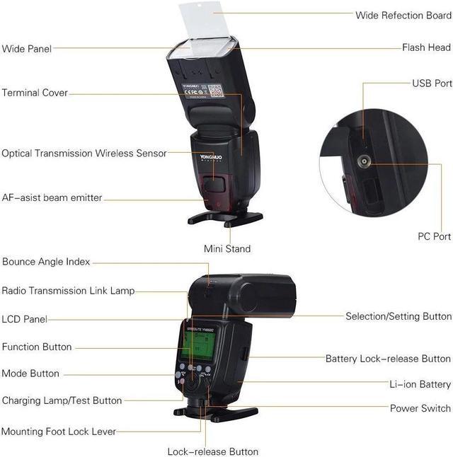 Alt view image 7 of 7 - YONGNUO YN862C Wireless TTL Camera Flash Master Slave Speedlite 1/8000s HSS 1.5s Recycling Time Auto Manual Zoom with 1800mAh Li-ion Battery for Canon 5D IV/5D SR/5D III/5D II/6D II/6D/7D/7DII/70D/60D