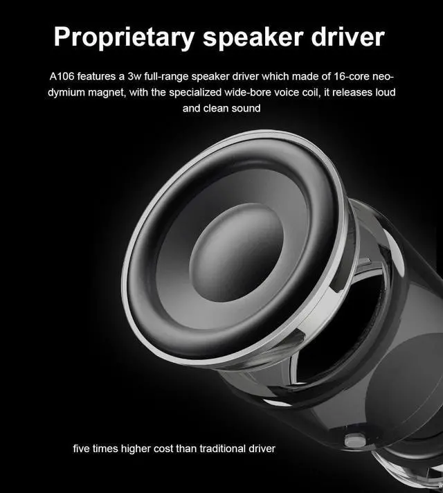 Alt view image 6 of 7 - Super-mini Waterproof Bluetooth Speaker 2018 Japan Best Sound/Bass Quality Portable Shower/Indoor/Outdoor Speaker Bluetooth 5.0 (Black)