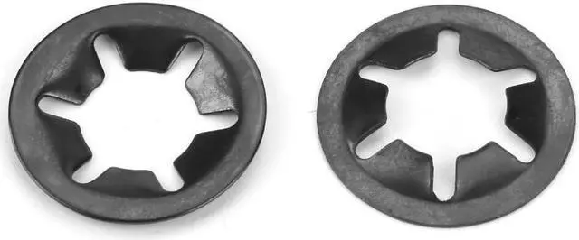 Alt view image 6 of 7 - 260pcs Manganese Steel Push On Washer Retaining Lock Washers Set 3/4/5/6/8/10/12mm Hardware Tools