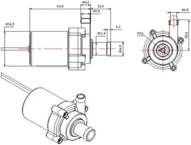 Alt view image 2 of 7 - DC 24V 12W Water Pump Food Grade Brushless Motor Pump for Aquarium Water Circulation System Water Pump