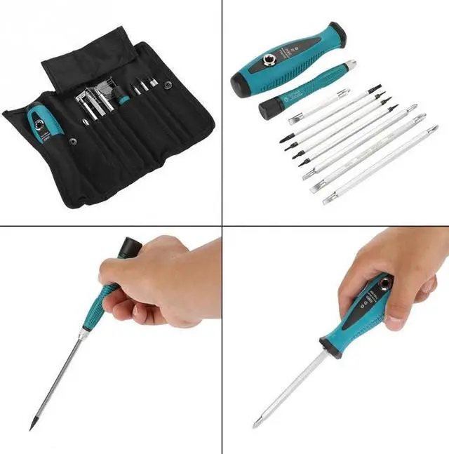 Alt view image 2 of 7 - 10pcs Chrome Vanadium Steel Magnetic Slot Cross StarScrewdriver Set Home Appliances Repair Multi Function Hand Tools