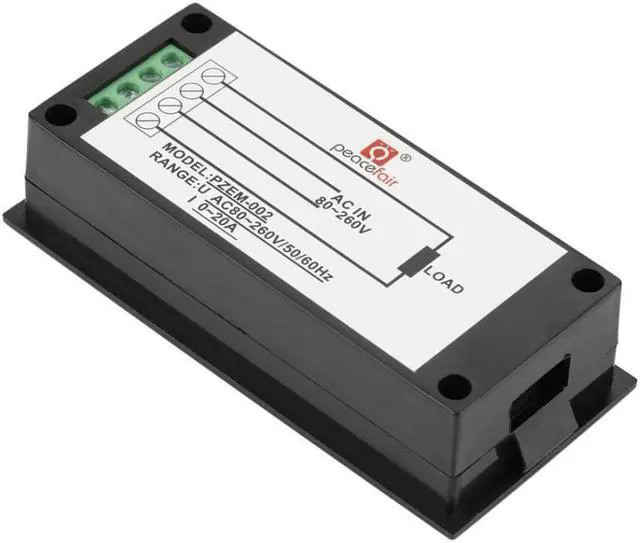 Alt view image 6 of 7 - PZEM-002 20A Digital LCD Voltmeter Current Voltage Energy Meter Watt KWH Panel Tester AC 80-260V