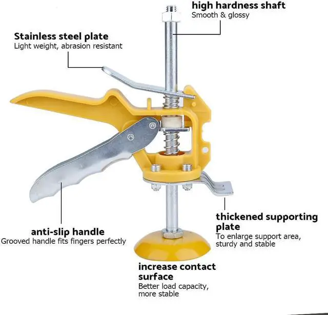 Alt view image 5 of 7 - Wall Tiling Locator Ceramic Tile Leveling Adjustable Height Locator Pliers Tiling Tool Building Hardware