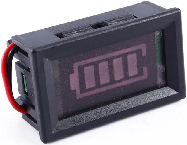 Alt view image 2 of 6 - 12V Acid Lead Lithium Batteries Indicator Battery Capacity Red LED Display Tester with Voltmeter Batterie Capacity Testeur