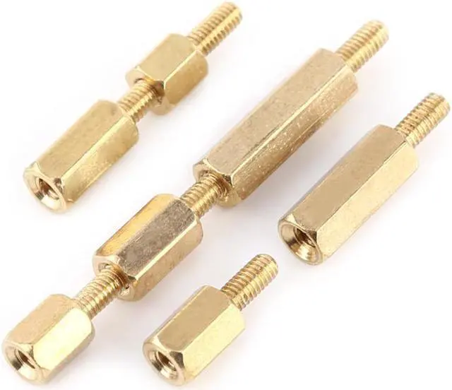 Alt view image 2 of 7 - 360pcs M2.5 Brass Male-Female Standoff Stainless Steel Hex Nuts Assortment Set Fastener Hardware For Electronic Industry