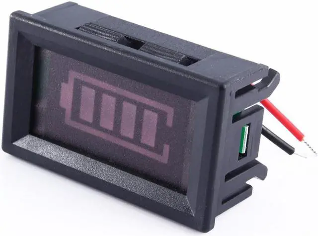 Alt view image 3 of 6 - 12V Acid Lead Lithium Batteries Indicator Battery Capacity Red LED Display Tester with Voltmeter Batterie Capacity Testeur