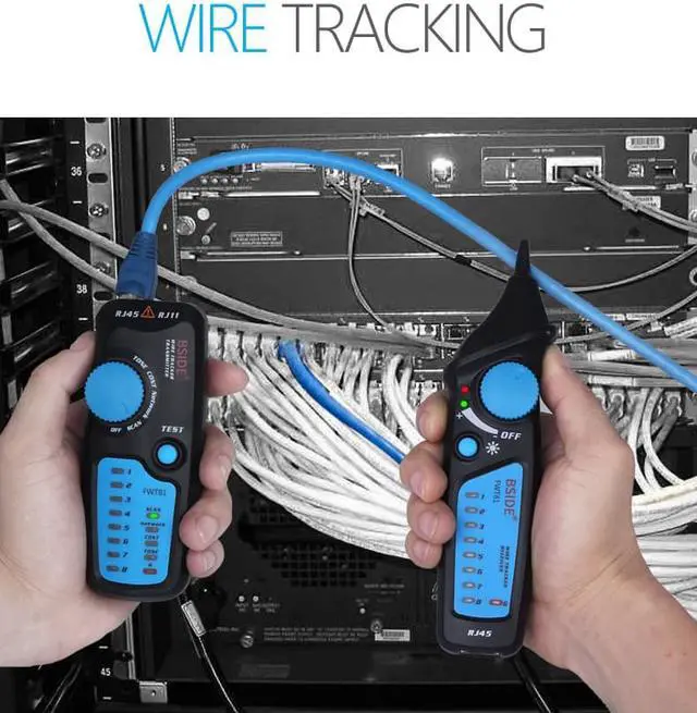 Alt view image 5 of 5 - BSIDE FWT81 Cable Tracker RJ45 RJ11 Telephone Wire Network LAN TV Electric Line Finder Tester With AVD06 Voltage Tester