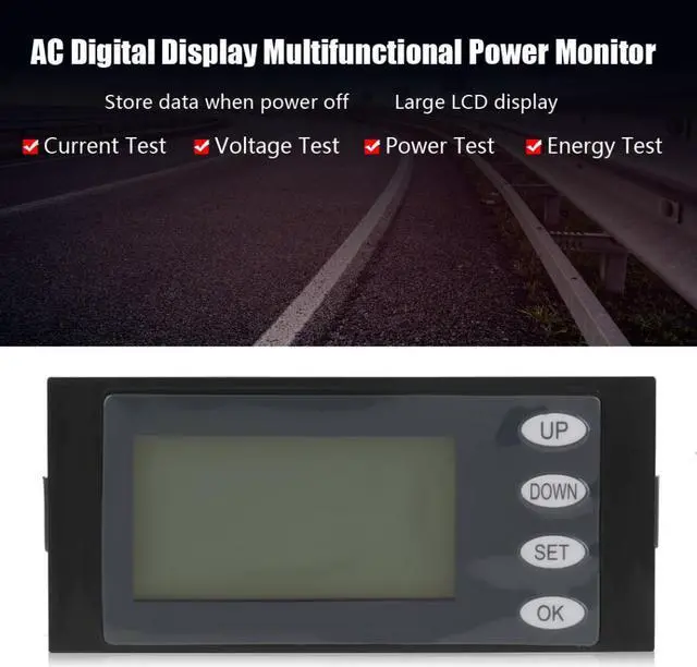 Alt view image 2 of 7 - PZEM-002 20A Digital LCD Voltmeter Current Voltage Energy Meter Watt KWH Panel Tester AC 80-260V