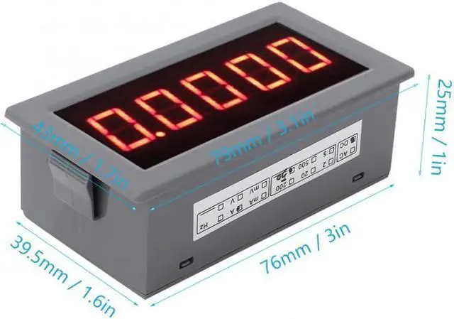 Alt view image 2 of 7 - YB5145I Isolated DC8-18V DC50A Full Seal Four Half Ammeter LED Digital Tube Ammeter 0.56'' Height for Superb SMT Process
