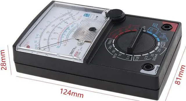 Alt view image 5 of 7 - YX- 360TRES Mini Portable Pointer-style Multimeter with One Pair Test Pen for Measuring DC AC Voltage and DC Curren