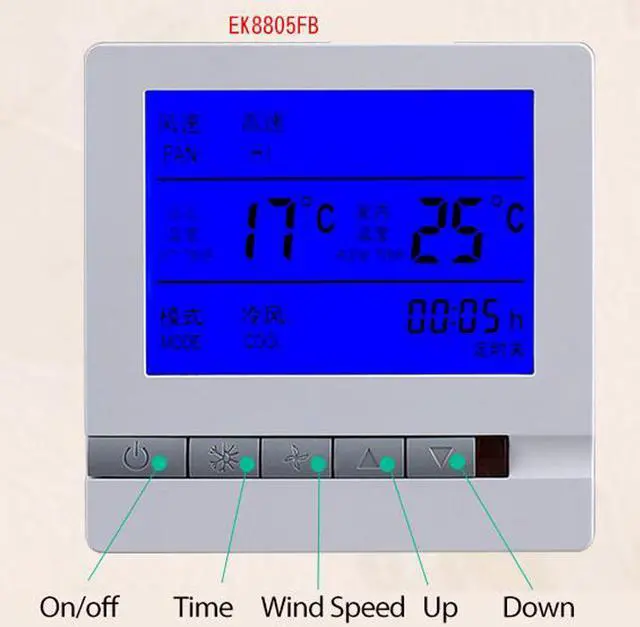Alt view image 2 of 4 - ELECALL Thermostat Temperature Controller Programmable Air Thermostat Room Thermosta Temperature Controller Panel - EK8805FB