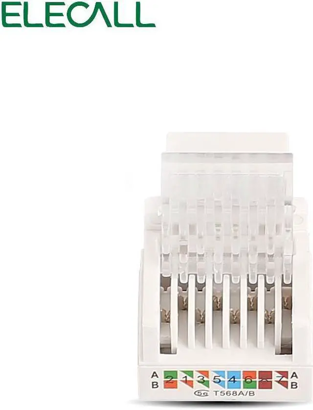 Alt view image 5 of 7 - 10pcs Tool-free CAT5E UTP Network Module RJ45 Connector Information Socket Computer Outlet Cable Adapter Keystone Jack FOR AMP