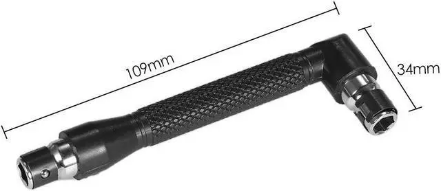 Alt view image 5 of 5 - 2 in1 multitool L-shaped Angle Head Socket Wrench + 1/4 Inch Screwdriver Bits Holder Double-head Screwdriver hand repair tools