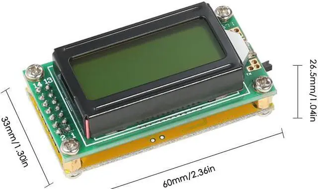 Alt view image 5 of 6 - Sensitivity 1-500 MHz DIY cymometer High Accuracy Frequency Counter LCD frequency Meter Module Hz Tester Measurement Module