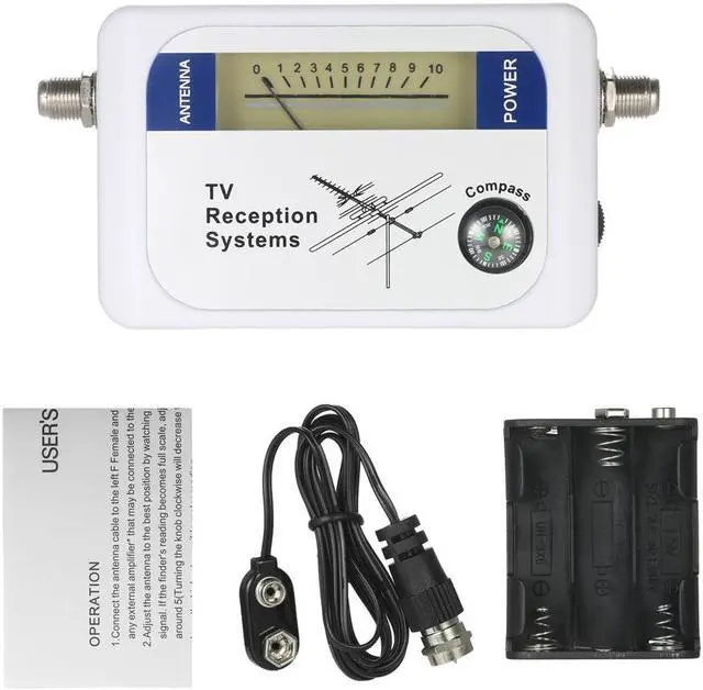 Alt view image 3 of 6 - Digital Satellite Signal Finder Satellite Finder Satellite Signal Meter TV Antenna Satellite Signal Finder Meter with Compass