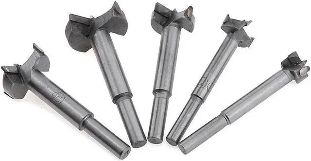 Alt view image 2 of 6 - 5pcs 16mm / 20mm / 25mm / 30mm / 35mm Alloy Steel Perforator Punching Hole Drill Bit with Round Shank and Sharp Blade for Woodworking