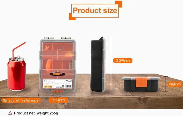 Alt view image 4 of 7 - Jakemy Z20 Multi-Purpose Plastic PP Transparent Components Storage Box for Tools Case Parts Tool box for Repair