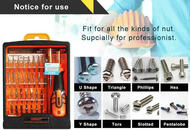 Alt view image 3 of 7 - Jakemy jm-8101 Multifunctional Mini Precision Screwdriver Set iPhone Laptop Cell Phone Repair Tool Kit Hand Tools Set