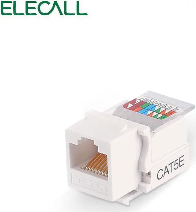 Alt view image 4 of 7 - 10pcs Tool-free CAT5E UTP Network Module RJ45 Connector Information Socket Computer Outlet Cable Adapter Keystone Jack FOR AMP