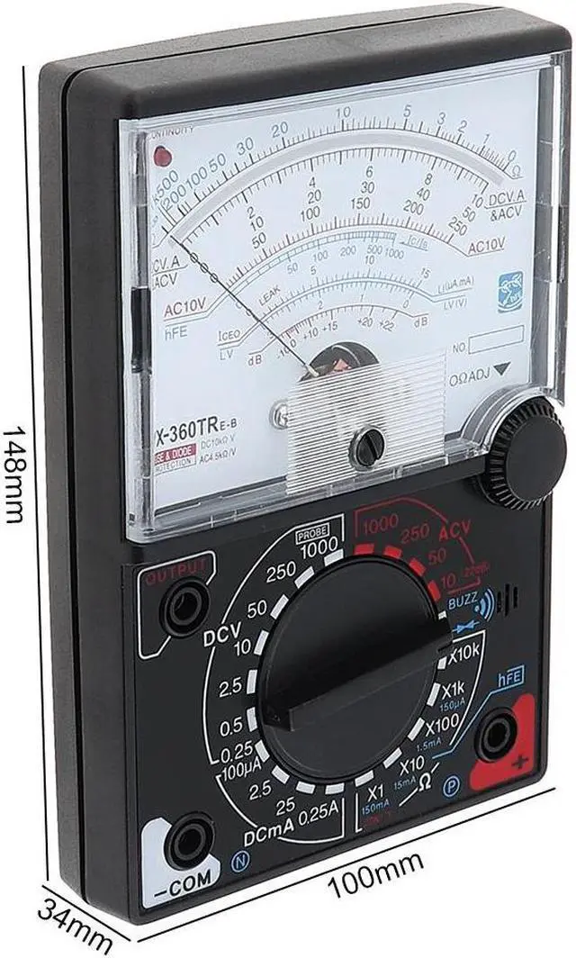 Alt view image 7 of 7 - YX- 360TRNB Mini Portable Poin-ter Multimeter with One Pair Test Pen for Measuring DC AC Voltage and DC Curren