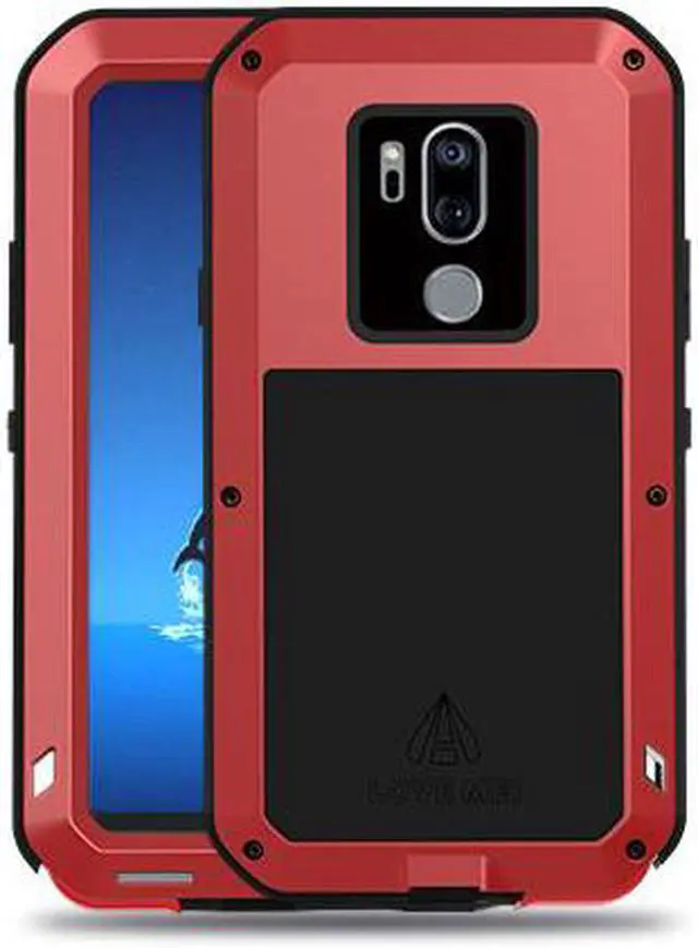 Main image of LOVE MEI Aluminum Metal Case For LG G7 Cover Powerful Armor Shockproof Life Waterproof Case For LG G7 (Red)