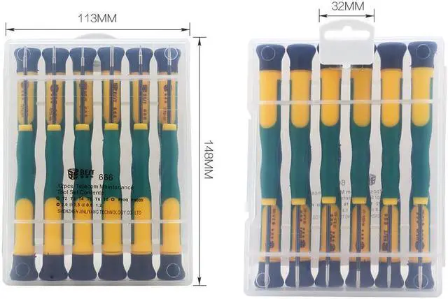 Alt view image 3 of 6 - BST-666 12 In 1 Torx T2,T3,T4,T5,T6,T8,Phillips PH00,PH000,Pentalobe 5-Point 0.8,1.2,Slotted 2.0,Y2.5 Precision Screwdrivers Set