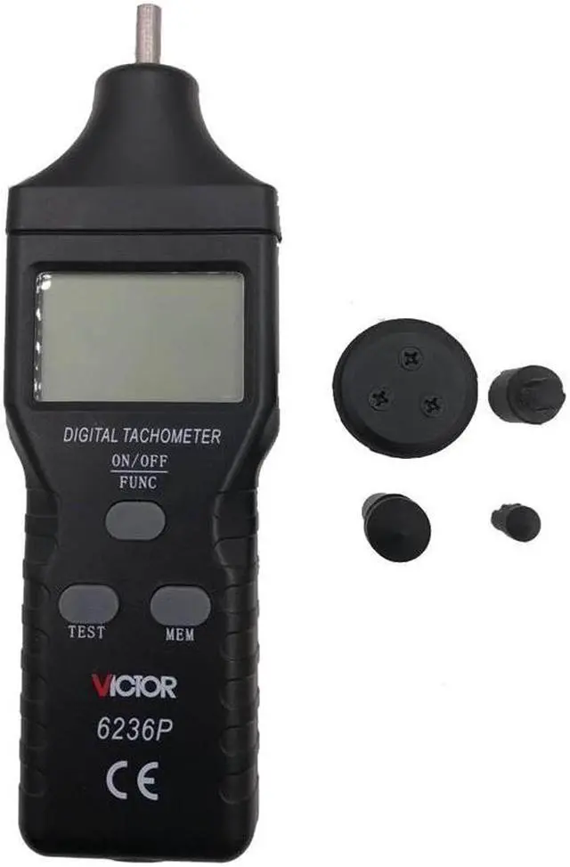 Alt view image 2 of 5 - VICTOR VC6236P Digital Laser non-contact tachometer photoelectric Tachometer 5 digits large screen LCD display