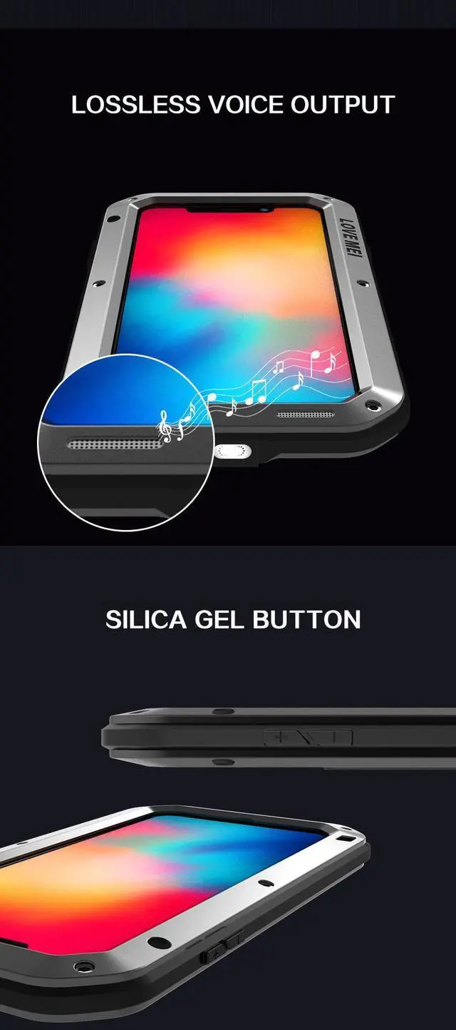 Alt view image 6 of 7 - Love Mei Powerful Case For iPhone Xs Max Premium Waterproof Shockproof Aluminum Case Cover for iPhone Xs Max (White)