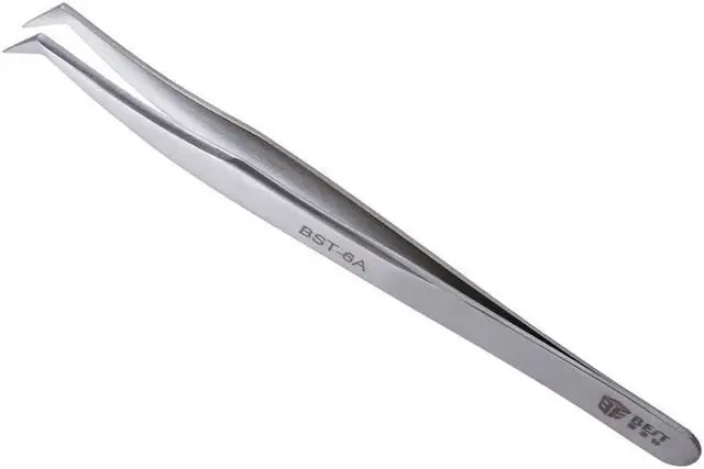 Main image of BST-6A Stainless Steel Tweezers Super Hard Eyelash Extension Tool Industry Best Quality Tweezers