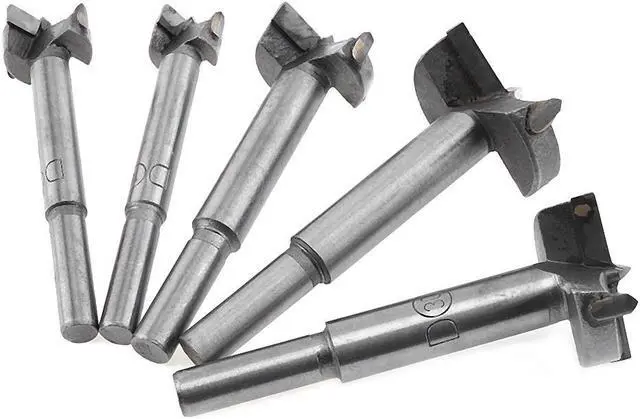 Main image of 5pcs 16mm / 20mm / 25mm / 30mm / 35mm Alloy Steel Perforator Punching Hole Drill Bit with Round Shank and Sharp Blade for Woodworking