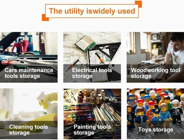 Alt view image 7 of 7 - Jakemy Z20 Multi-Purpose Plastic PP Transparent Components Storage Box for Tools Case Parts Tool box for Repair