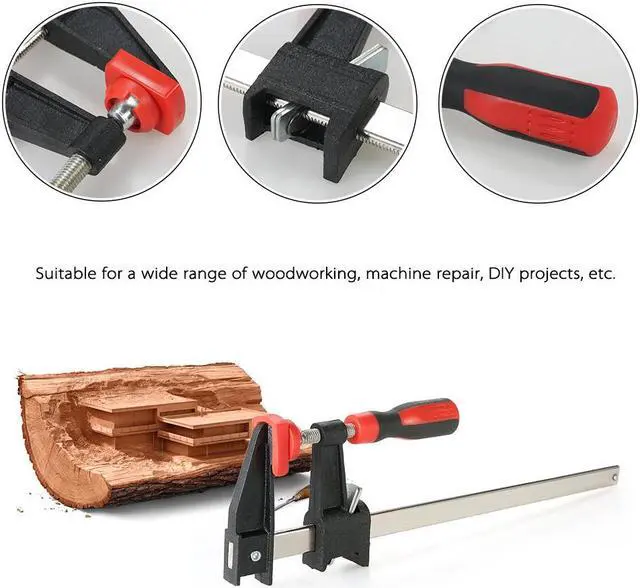 Alt view image 2 of 7 - 12 inches F Shaped Bar Clamp fixing wood clamp Economy Clutch Style Clamps for Woodworking DIY Projects