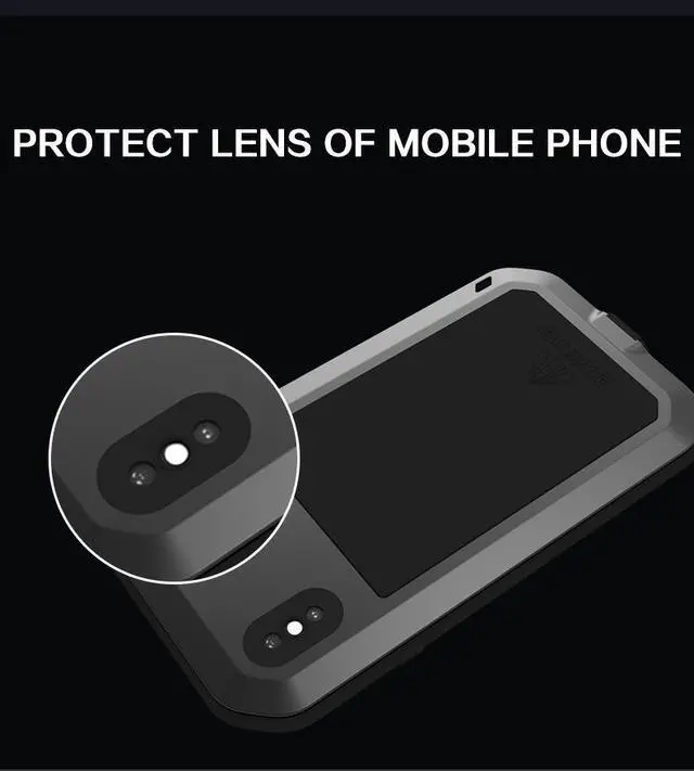 Alt view image 7 of 7 - Love Mei Powerful Case For iPhone Xs Max Premium Waterproof Shockproof Aluminum Case Cover for iPhone Xs Max (White)