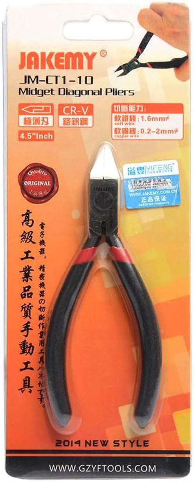 Alt view image 2 of 5 - JAKEMY Mini Diagonal Pliers Diagonal Side Cutting Pliers Cable Wire Cutter For Cutting Side Snips Flush DIY Fix Hand Tools