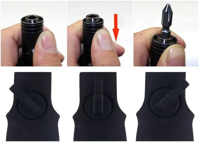 Alt view image 3 of 7 - ELECALL Electric screwdriver Torque Adjustable Pneumatic Screwdriver Two-End Screwdrivers Bit & 6M Spring Tube 8*5 - Black
