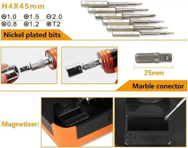 Alt view image 6 of 7 - New 31 In 1 Precision Screwdriver Tools For Cars Repair Color Ring Professional Repair Hand Tool Set Electronic Hand Tool Set