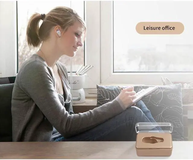 Alt view image 4 of 7 - DPRUI wireless headphones with Charging Box Wireless Stereo Earbud Business Earphone Bluetooth headphones for a mobile phone (Black)