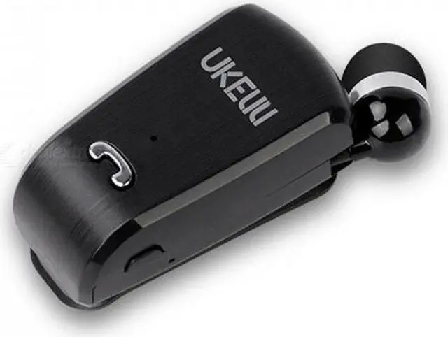 Alt view image 2 of 7 - Retractable Wireless Bluetooth Earbud Headset with Built-in Microphone - Black