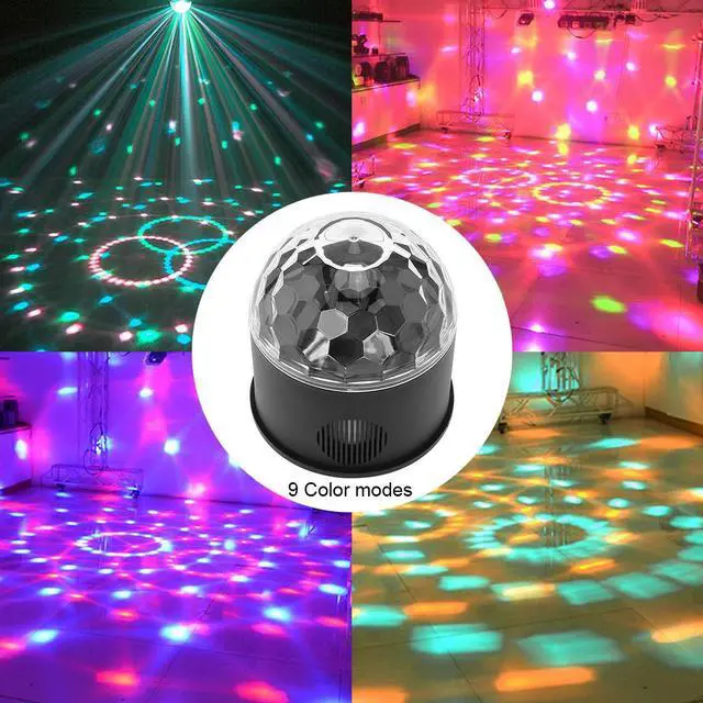 Alt view image 6 of 7 - Bluetooth + Speaker 9W 9 Colors USB 5V LED Magic Ball Projector Stage Lights Support Wireless Phone Connection with Sound Control for Decoration / Car / Party