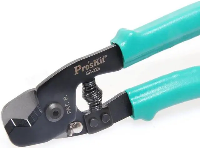 Alt view image 2 of 7 - Pro'skit SR-228 Copper Clad Steel Coaxial Cable Cutter Wire Stripper Hand Tools Pliers Decrustation Pliers