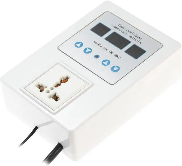 Alt view image 3 of 6 - GeekTeches TMC-6060 AC110-240V 10A High Precision Touch Control LED Digital Intelligent Temperature Controller Outlet Pre-wired cord Thermocouple Thermostat Heating Cooling Control Switch with Socket