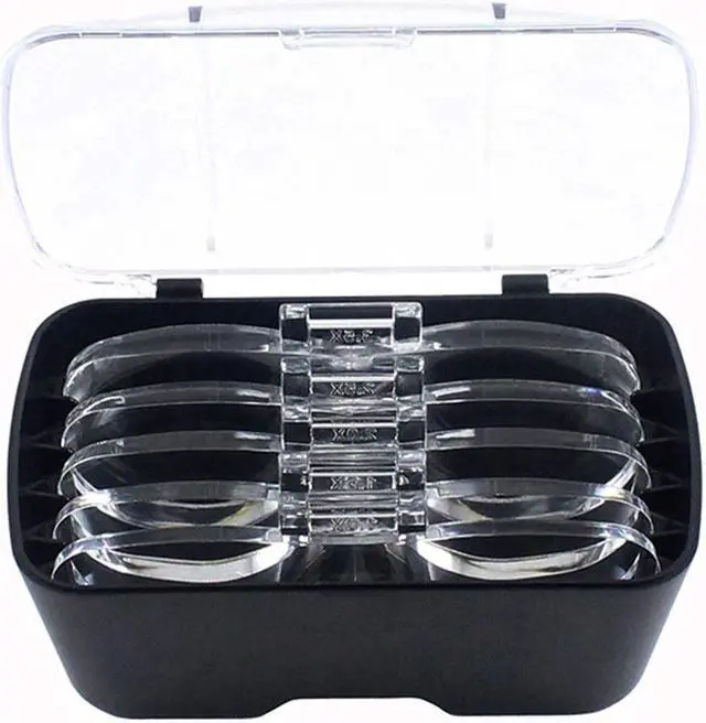 Alt view image 7 of 7 - Headband 1X 1.5X 2X 2.5X 3.5X LED Magnifier Illuminated Lamps Multiple Magnifying Glass Hat Type Working Magnifier