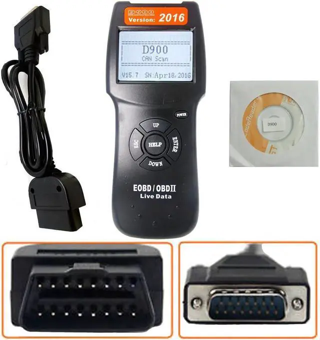 Main image of 2016 Version D900 EOBD OBDII Scanner Car Engine Code Reader D900 Diagnostic Tool For Multi Brand Cars