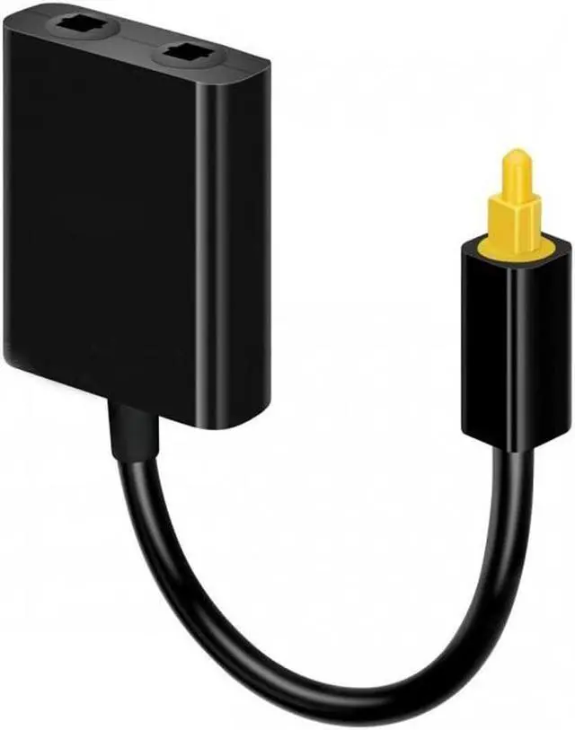 Alt view image 2 of 4 - 1 to 2 Toslink Fiber Digital Optical Audio Splitter Adapter