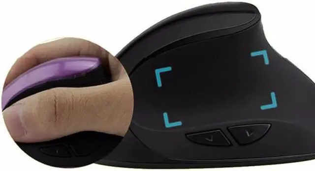 Alt view image 2 of 6 - 1600 DPI Ergonomic Vertical USB 2.4GHz Wireless Computer Mouse Cordless Optical Gaming Mice for PC Laptop Gamer