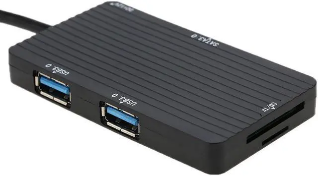 Alt view image 4 of 7 - Portable USB 3.0 Multiple 2 USB 3.0 Hub & SATA 3.0 & TF MS Memory Card Reader Adapter Converter for Macbook Laptop PC Computer