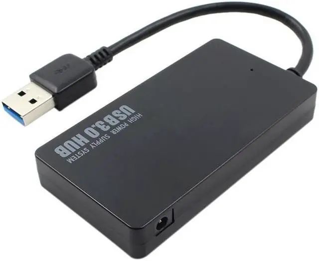 Alt view image 2 of 6 - Portable USB3.0 4 Ports Hub High Speed One Drag Four USB Hub Plug and Play for Laptop Desktop Black