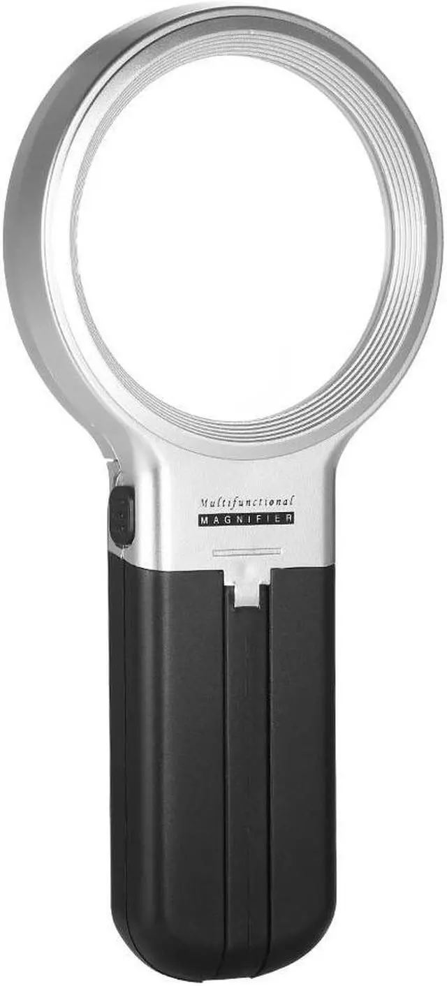 Main image of 2 in 1 Multifunctional Folded Magnifier 10pcs LED Lighted Magnifier Practical Handheld and Unfolded Stand Magnifying Tool