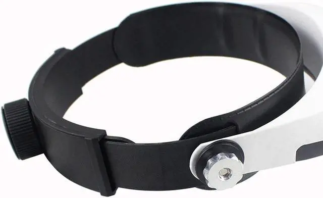 Alt view image 4 of 7 - Headband 1X 1.5X 2X 2.5X 3.5X LED Magnifier Illuminated Lamps Multiple Magnifying Glass Hat Type Working Magnifier